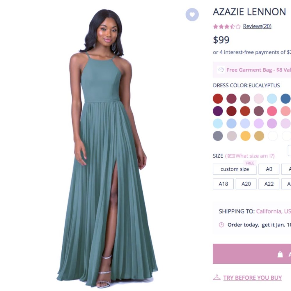 Azazie Lennon Bridesmaid Dress